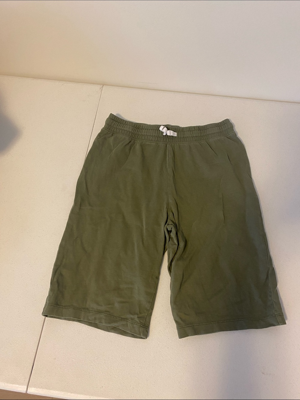 Kids Olive Green Drawstring Shorts